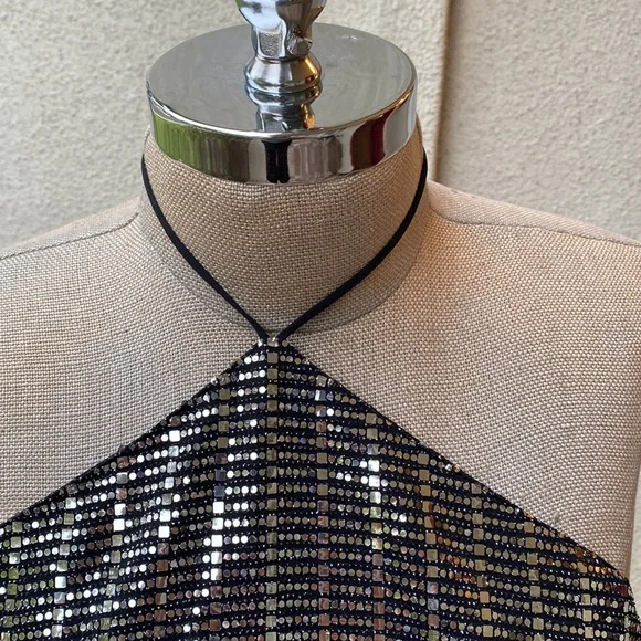 Zara Silver Halter Top - Picture 3 of 12